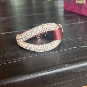 cloth strap rose tone bracelet